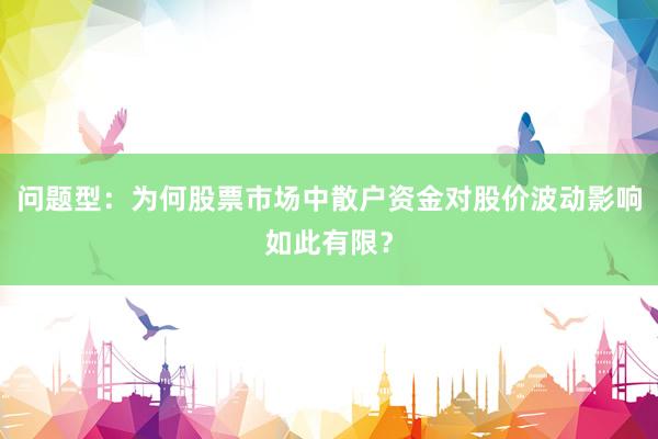 问题型：为何股票市场中散户资金对股价波动影响如此有限？