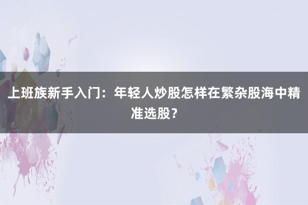 上班族新手入门：年轻人炒股怎样在繁杂股海中精准选股？