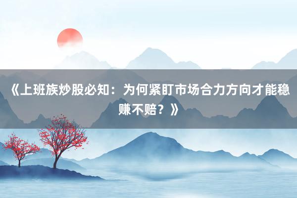 《上班族炒股必知：为何紧盯市场合力方向才能稳赚不赔？》