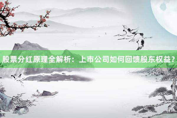 股票分红原理全解析：上市公司如何回馈股东权益？