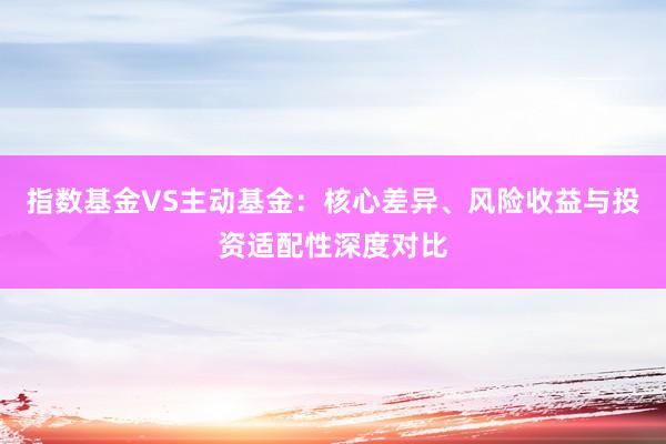 指数基金VS主动基金：核心差异、风险收益与投资适配性深度对比