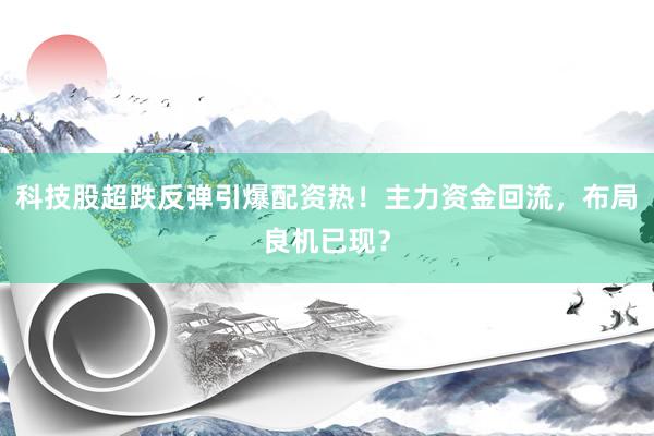 科技股超跌反弹引爆配资热!主力资金回流,布局良机已现?